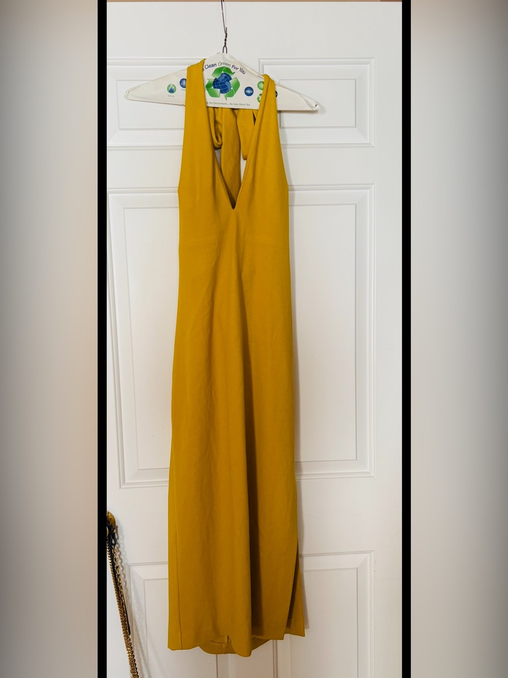 Revolve - NBD  - Mustard Halter backless midi Dress - Worn once - Size Medium